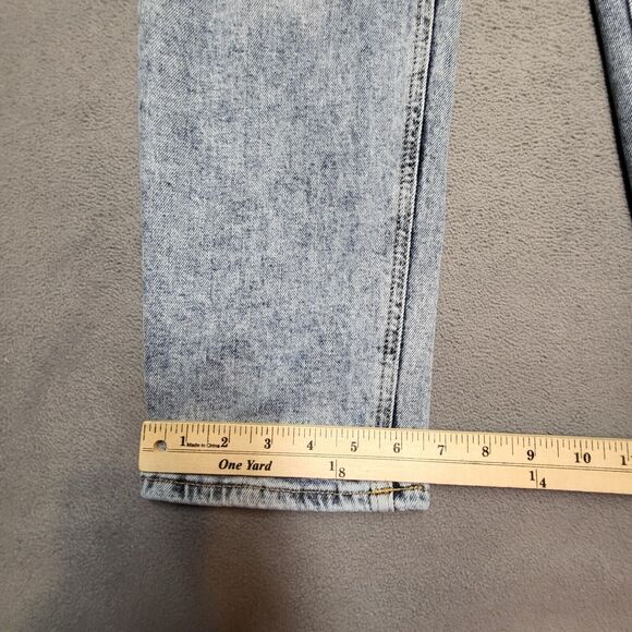 Old Navy Jeans Womens 4 Blue Sky Hi Straight Button Fly Distressed Denim Stretch - Picture 6 of 11